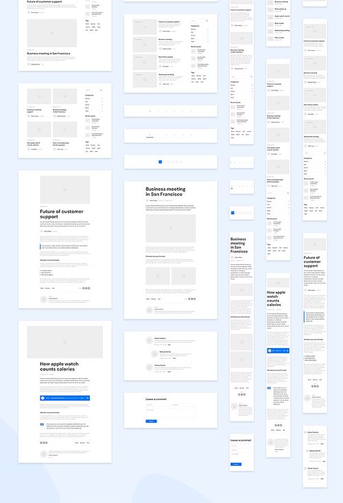 低保真產品交互原型線框模塊組件kit在手機網頁端UI設計中的應用與網站開發實踐